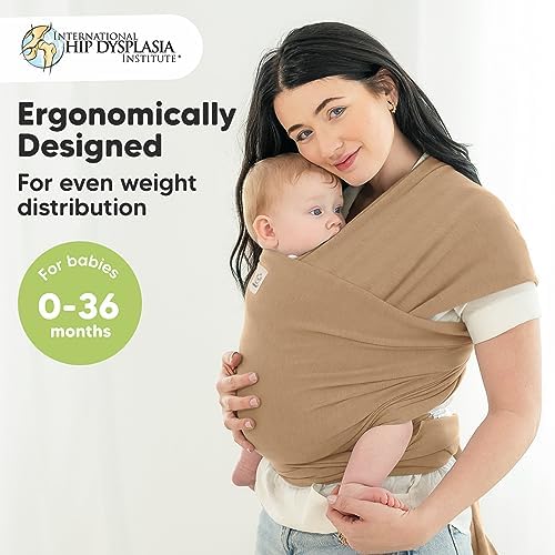 KeaBabies Baby Wrap Carrier, All in 1 Original Baby Carrier (Warm Hearth) - Image 2
