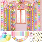 TaoBary Pastel Party Decorations 400 Extra Paper Chain - Image 2