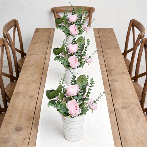 Wedding Pink Flower Table Centerpieces - 6 PCS, 10 Inches - Image 3