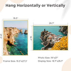 FLYJOE 19x27 Metal Picture Frame - Gold Aluminum Picture Frames with Real Glass, Wall Mounting Horizontally or Vertically, Diploma, Certificates and Decor for Wall Gallery 27x19 Frame, Gold - Image 4