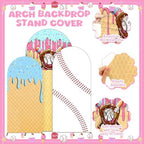 3 Pcs Baseball Ice Cream Arch Backdrop Ice Cream Drip Baseball Party Decor - Image 3