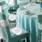 20 Pcs White Round Paper Fans - Image 5