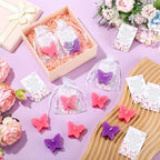 MTLEE 50 Sets Butterfly Candle Baby Shower Favors for Guests, Pink,Purple - Image 4
