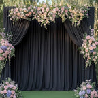 50ftx14FT Wrinkle Free Black Backdrop Curtain for Wedding Parties - Image 4