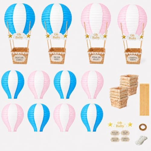 Hot Air Balloon Decorations for Baby Shower Table Centerpieces by Yvlixyn