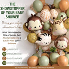 272 Pc Safari Baby Shower Decorations, Jungle Animal Party Set - Image 4