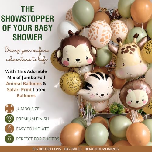 272 Pc Safari Baby Shower Decorations, Jungle Animal Party Set - Image 4
