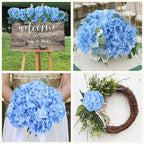 AVIVIHO 65pcs Blue Hydrangea Artificial Flowers Bulk Fake Flowers - Image 6
