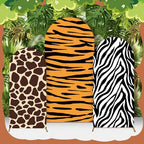 Safari Party Arch Backdrop Cover Set of 3 Wild Jungle Animal Birthday Decor - Image 7