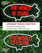 The World Is Yours Neon Sign for Mens Room - Image 5