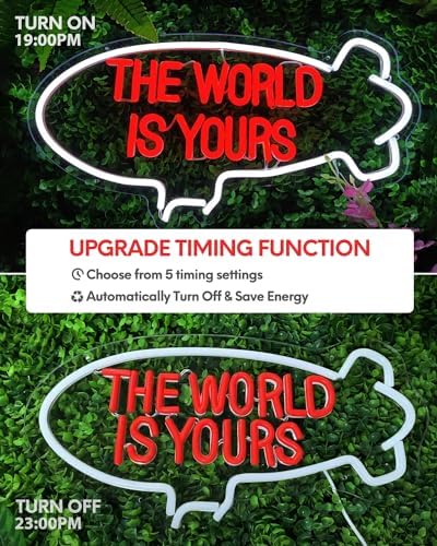 The World Is Yours Neon Sign for Mens Room - Image 5
