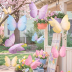 16 Pcs Large Butterfly Party Decoration 3D Pastel Double Layer by Unknown