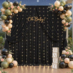 Black Tulle Backdrop Curtain for Parties Wedding,20ft x 10ft Wrinkle Free Curtain Backdrop,2 Layer Drapes for Backdrop,Polyester Back Drop for Bridal Shower Birthday Baby Shower Photography - Image 3