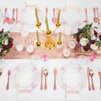 Ciaell 175 Piece Rose Gold Plastic Plates for Weddings Parties - Image 6