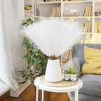 obbsie 150PCS White Faux Pampas Grass Decor, 21.6" Fluffy Vase Filler - Image 4