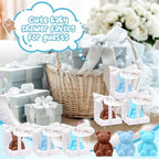 Geosar 36 Pack Bear Soap Shower Favors Thank You Tag Box,Dark Brown Blue - Image 6