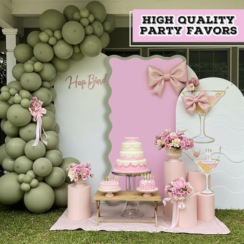Leinuosen 6ft A Tini Bit Older Birthday Decorations Pink Martini Party Backdrop Birthday Party Background Decor for Women Bar Wedding Bachelorette Bridal Shower Supplies - Image 4