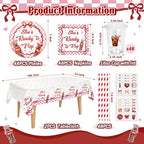 Ready to Pop Party Tableware and 16oz Disposable Cups with Lid- Serve 48 - Image 2