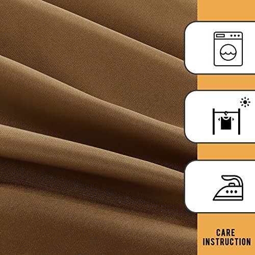Obstal 2 Pack 8ft Tablecloths for Rectangle Tables, Coffee - Image 5