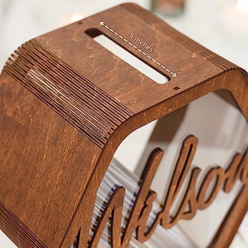 Card Box for Wedding - Personalized Card Box for Reception Rustic Wedding Decorations Memory Keepsake Box - Gift Holder for Bridal Baby Shower Decorative - Image 6
