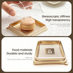 BenRan 100 Set 3.5 Inch Mini Cake Containers Clear Mooncake Boxes - Image 4