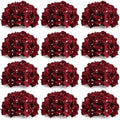 Burgundy Hydrangea Flower Balls for Centerpieces - 12 PCS by DIYDOFUN