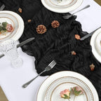 12 Pack 23 x 120 Inch Black Table Runner 10Ft Cheesecloth - Image 4