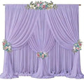 30ft x 10ft Lilac Backdrop Curtains, Wrinkle-Free Sheer Chiffon Fabric Photo Backdrop Drapes for Wedding Arch Party Ceremony Stage Photography Decorations by WishCare