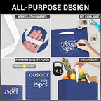 EUSOAR Large Navy Blue Gift Bags, Pack of 25 - 12.5"x4.5"x11" Paper Shopping Bags with Handles for Business, Craft, Grocery, Boutique, Party Favor, Wedding - Image 3