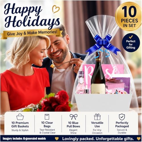 AOUKAR White Empty Gift Baskets, 10 Pack small Baskets for Gifts to Fill - Image 5