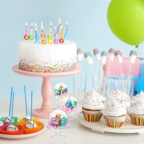 Tessco for you 48 Pcs Plastic Mini Cake Stand with Dome Lid Clear - Image 5