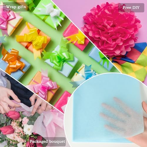 1000 Sheets Light Blue Tissue Paper Bulk - Large 20 x 30 Inches Recyclable Wrapping Tissue Paper Bulk for Gift Bags Weddings Birthday Christmas Gift Wrapping DIY Project Crafts Decor - Image 5