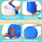 HunnmingRe 5 Pcs Summer Cylinder Pedestal Stand Covers Flexible Cylinder Stand Covers for Beach Tropical Party Backdrop Baby Shower Birthday Wedding Dessert Tables Decor Party Display Decor - Image 3