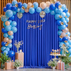 40x10FT Royal Blue Backdrop Curtains for Wedding Parties, Wrinkle Free Polyester Photography Backdrop Drapes for Baby Shower Birthday Parties Stage Background Stand Decorations 4x10ft,10 Panels - Image 4