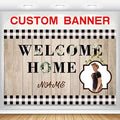 Custom Welcome Home Banner Decoration,Welcome Back Home Yard Sign for Outdoor Decor, Military Homecoming Deployment Returning Party Supplies(6x9ft) by AUBAO