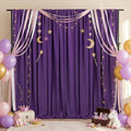 Purple Backdrop Curtains 10ftx10ft Halloween Polyester Photo Drapes by SoarDream