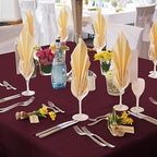 Fitable 6 Pack Burgundy Square Tablecloths 70x70 Inch for 2-4 Ft Tables - Image 2