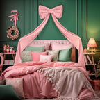 Wavwavw Christmas Giant Velvet Bow Decor Pink Big Bow, 75 x 18 Inches - Image 5