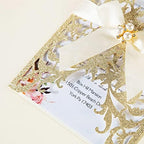 25Pcs Glitter Laser Cut Wedding Invitations with Envelopes and Rsvp Cards - Image 4