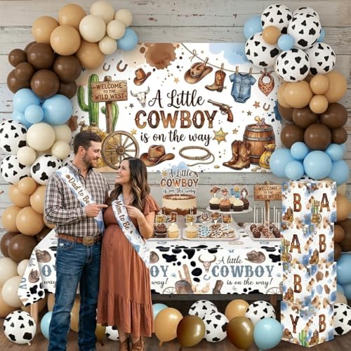 Cowboy Baby Shower Decorations, Wild West Cowboy Rodeo Party Supplies Decor - Image 4