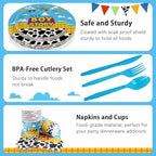 Cartoon Boy Story Baby Shower Decorations Plates 25 Guests,175 Pcs It's A Boy Story Baby Shower Cardstock Paper Plates Napkins Cups Cutlery Set Party Decorations (Pack of 3) - Image 6