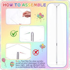 Mifoci Adjustable 23.6 Inch 8 Pack Clear Acrylic Balloon Stands for Table - Image 4