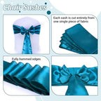 MDS® Pack of 200 Satin Chair Sashes for Wedding & Events – Dark Teal - Image 5