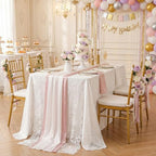 White Lace Tablecloth 60x120Inch Wedding Rectangle Table Overlay 10 Packs - Image 2