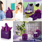 Zhanmai 4.7 x 2.4 x 3.9 Inch 100 Pcs Mini Gift Bags Bulk, Purple - Image 7