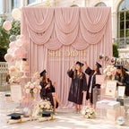 50ft×15ft Dusty Pink Backdrop Curtain for Wedding Parties - Image 4