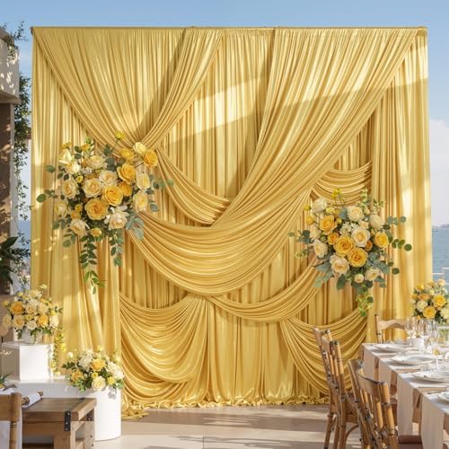 50x15FT Gold Sequin Backdrop Curtain Double Sided - Image 2