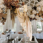 Showgeous 16 Pack Beige Cheesecloth Table Runner 17 x 108 Inch - Image 7