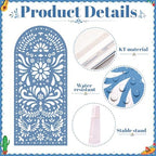 Gerrii 6 ft Cielito Lindo Arch Backdrop, All-in-one Stand up, Blue - Image 3