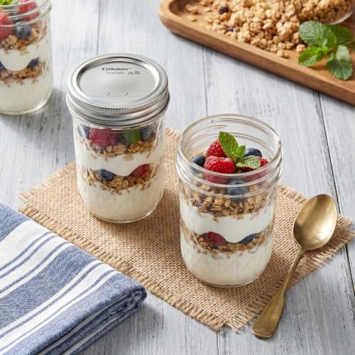 CycleMore Mason Jars 8 oz, 24 Pack Half Pint Canning Jars with Split Lids - Image 4